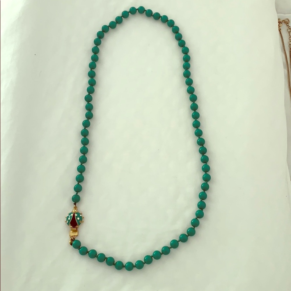 Jcrew Green Beaded Necklace